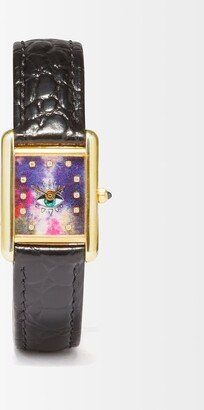 Vintage Cartier Tank Diamond & Gold-vermeil Watch-AA