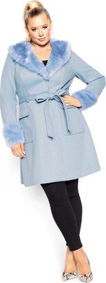 Women's Plus Size Make Me Blush Coat - powder - 16W