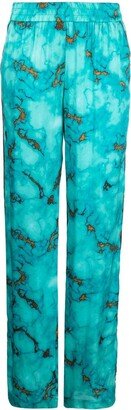 Abstract-Print Trousers