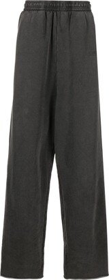 Elastic-Waist Wide-Leg Track Pants