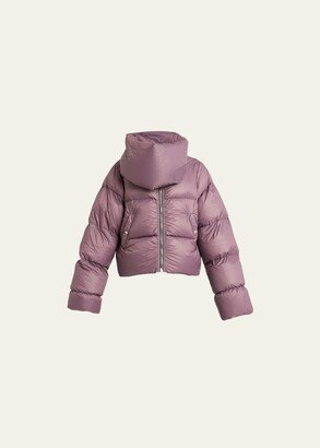 Funnel-Neck Short Puffer Coat