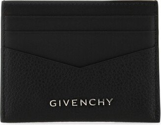 Black Leather Card Holder-AB