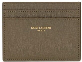 Logo-Print Leather Cardholder-AD