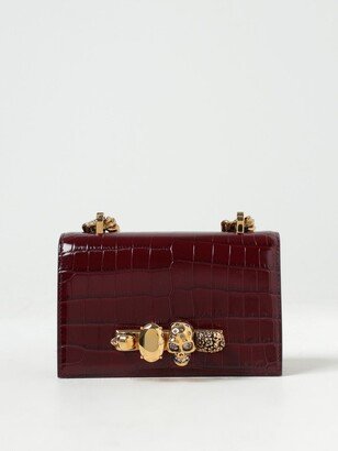 The Jeweled bag in crocodile-print leather-AA