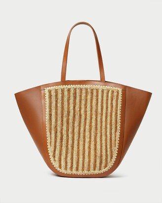 Katia Natural/Brown Winged Tote