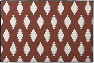 Door Mats: Taos Tile - Marsala Door Mat, Brown