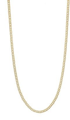 14K Gold Double Curb Chain Necklace