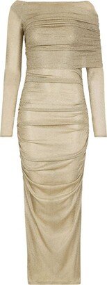 Ruched Midi Dress-AB