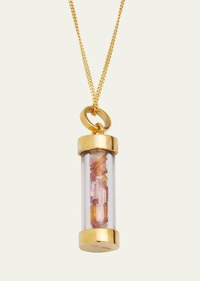 Bottle Necklace with Pink Tourmaline, Citrine and Morganite Mini-Baguette Sprinkles