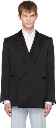 Black Double-Breasted Blazer-AB