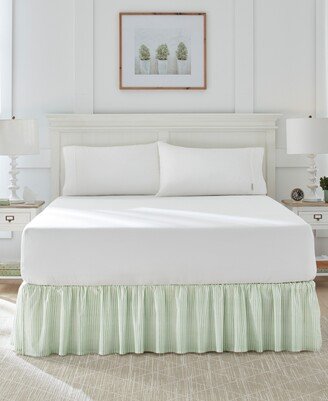 Ticking Stripe Ruffled Bedskirt, King