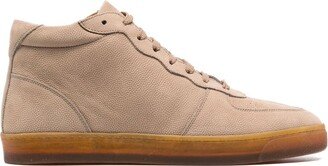 High-Top Leather Sneakers-AM