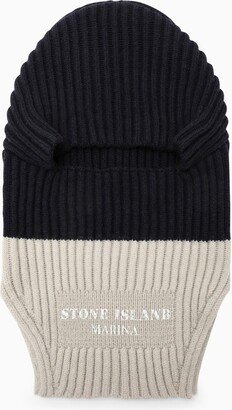 Navy/beige wool balaclava