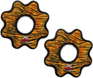 Tuffy Mega Gear Ring Tiger, 2-Pack Dog Toys