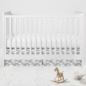 Clouds in the City Gray Clouds Crib/Toddler Bed Skirt