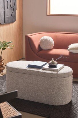 Shae Boucle Storage Bench