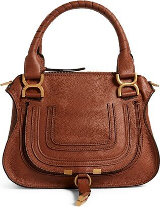 Small Leather Marcie Top-Handle Bag