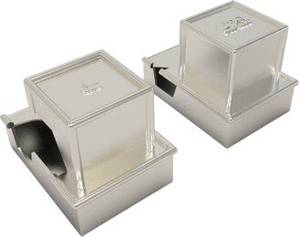 sterling Silver Matte Finish Tefillin Boxes With Clean Design