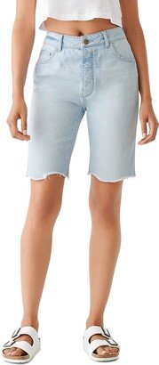 Clara Womens Cotton Denim Bermuda Shorts