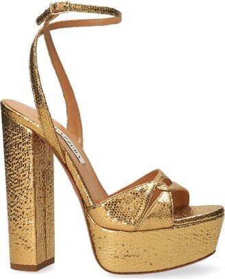 Metallic Platform Sandals-AA