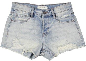 Womens Denim Ripped Denim Shorts