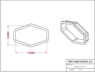 Fast Shipping Plaque 121 Cookie Cutter, Cutter