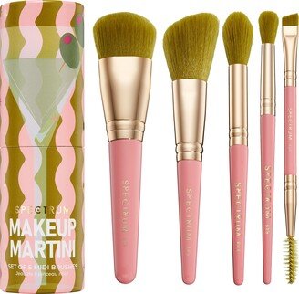 Makeup Martini Cocktail 5-Piece Makeup Brush Set