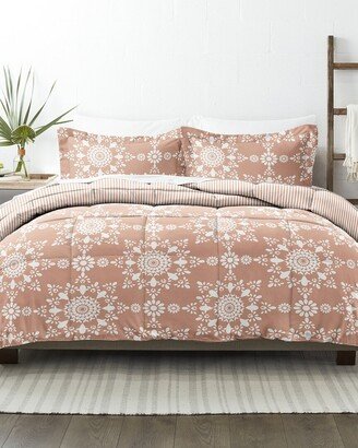 Premium Ultra Soft Daisy Medallion Reversible Down-Alternative Comforter-AA