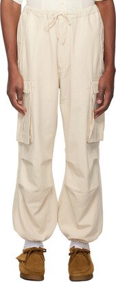 Beige Peace Cargo Pants