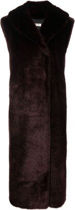 Sleeveless Faux-Fur Coat-AB