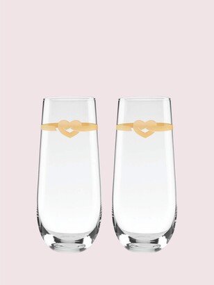 With Love Stemless Toasting Flute Pair