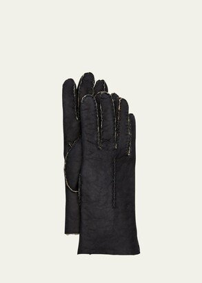 Guanti Giglio Fiorentino Lambskin Shearling-Lined Gloves