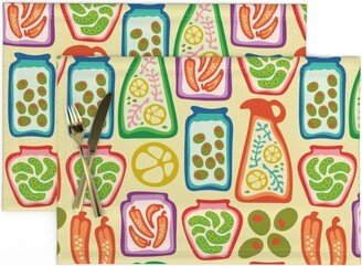 Pantry Foods Placemats | Set Of 2 - Gourmet Food By Unblinkstudio-By-Jackietahara Vintage Summer Picnic Cloth Spoonflower