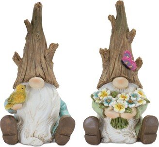 Tree Trunk Gnome Figurine-AA