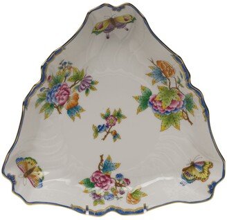 Queen Victoria Blue Triangle Dish