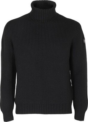 Logo Patch Turtleneck Knitted Jumper-AA