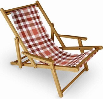 Lisa Argyropoulos Harvest Plaid Terracotta Sling Chair