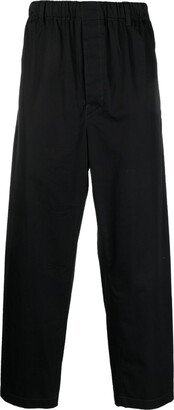 Elasticated-Waist Wide-Leg Trousers-AD