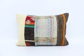 Home Decor Pillow, Turkish Kilim Throw Blue Cushion, Striped Rustic Cover, Designer 4553