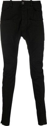 Waffle-Effect Skinny Trousers