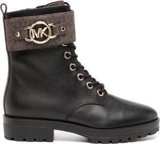 Rory logo-plaque leather boots