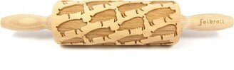 Pigs Engraved Rolling Pin For Cookies, Embossing Pin, By Laser, Stamp Cookies