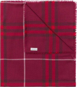 Checked Wool Scarf