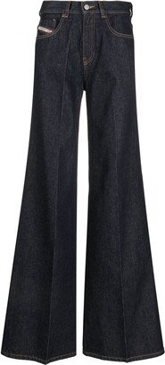 High-Waisted Wide-Leg Jeans-AZ