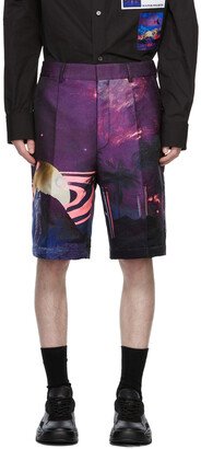 Purple Water Nights Bermuda Shorts