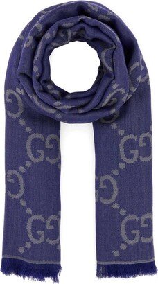 GG Supreme Fringed Edge Scarf