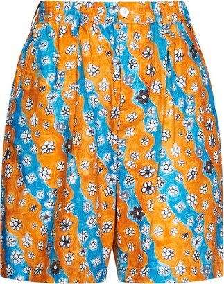 Floral Printed Poplin Shorts