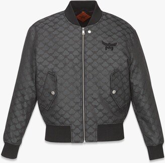 Bomber Jacket in Lauretos Denim Jacquard