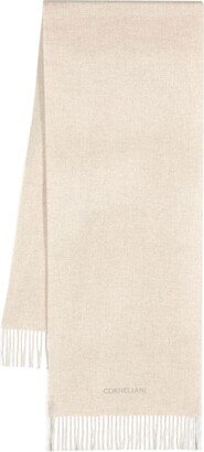 Embroidered-Logo Cashmere Scarf