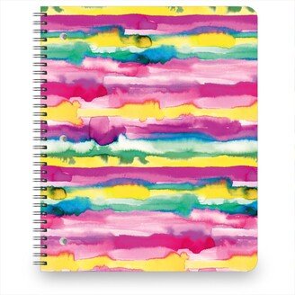 Notebooks: Gradient Watercolor Stripes - Multi Notebook, 8.5X11, Multicolor